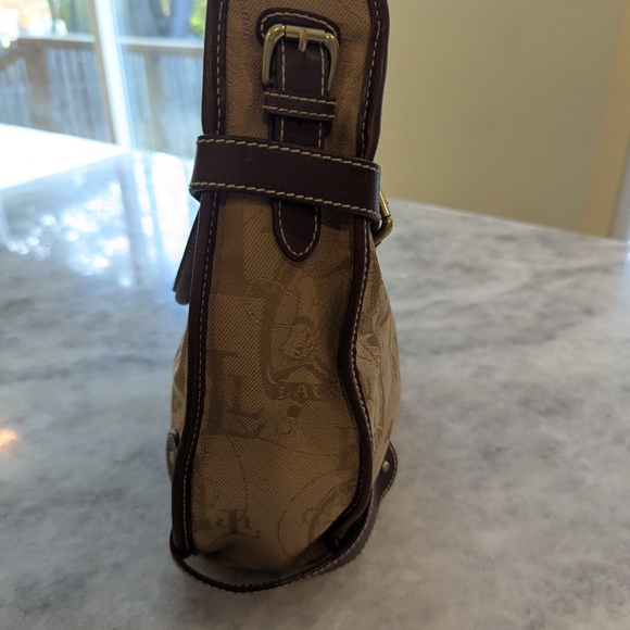 Vintage Ralph Lauren Double L Classic Fall Equestrian Canvas And Leather Bag - Picture 10 of 16